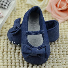 Bowknot Denim First Walkers Shoes
