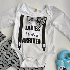 Moustache Print Cute Newborn Clothing Set
