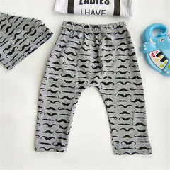 Moustache Print Cute Newborn Clothing Set