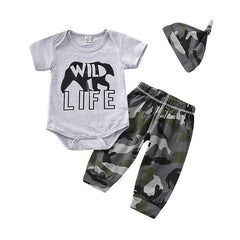 Moustache Print Cute Newborn Clothing Set