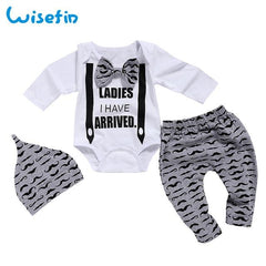 Moustache Print Cute Newborn Clothing Set