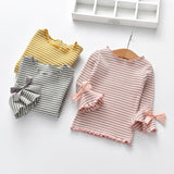 children clothes long sleeve striped motif