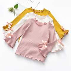 Girl Clothes Soft Color Long-sleeved