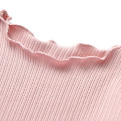 Girl Clothes Soft Color Long-sleeved