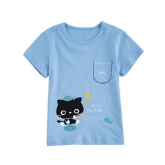 Cartoon Pattern T-Shirts For Kids