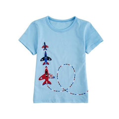 Cartoon Pattern T-Shirts For Kids