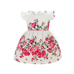 Casual Baby Girls Dress Floral Pattern