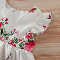 Casual Baby Girls Dress Floral Pattern