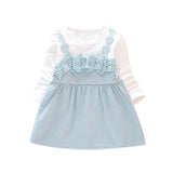 Floral Pattern Long Sleeve Dress Kids