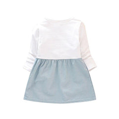 Floral Pattern Long Sleeve Dress Kids