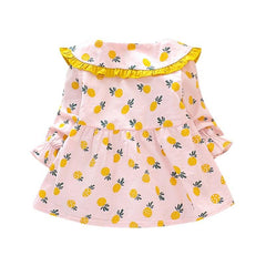 Pineapple Print Long Sleeve Dress