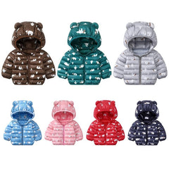 Polar Bear Jacket with Hoodie For Baby Girls