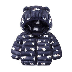 Polar Bear Jacket with Hoodie For Baby Girls