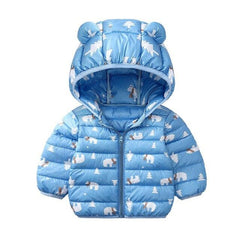 Polar Bear Jacket with Hoodie For Baby Girls