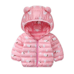 Polar Bear Jacket with Hoodie For Baby Girls