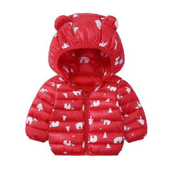 Polar Bear Jacket with Hoodie For Baby Girls