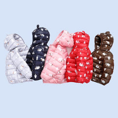 Polar Bear Jacket with Hoodie For Baby Girls