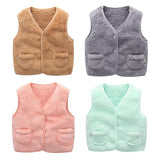 Waistcoat Jacket Solid Print Baby Outerwear