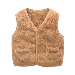 Waistcoat Jacket Solid Print Baby Outerwear