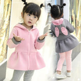 Baby Girls Coat Cute Rabbit with Hoodie