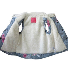 Floral Printed Winter Coat