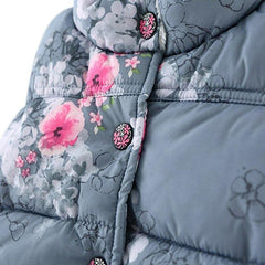 Floral Printed Winter Coat
