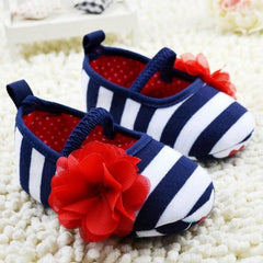 Stripe Flower Shoes