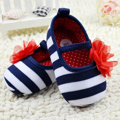 Stripe Flower Shoes
