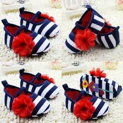 Stripe Flower Shoes