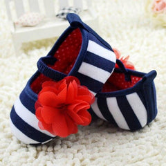 Stripe Flower Shoes