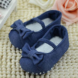 Bowknot Denim First Walkers Shoes