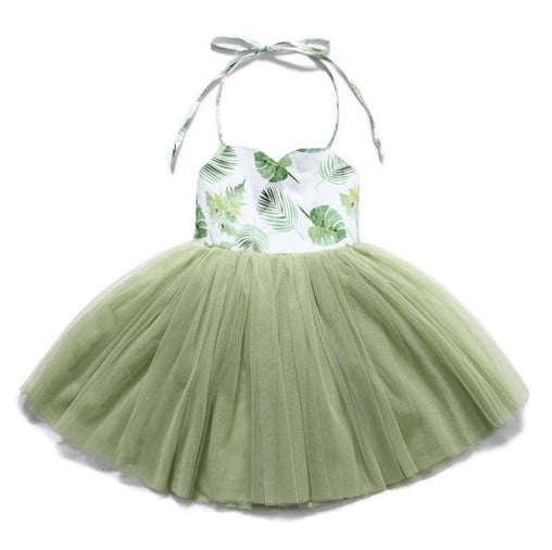 Girls Dresses Vintage Floral Summer Party