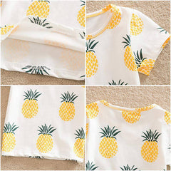 Short Sleeve Shirt Pineapple Pattern