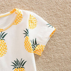 Short Sleeve Shirt Pineapple Pattern