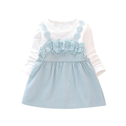 Floral Pattern Long Sleeve Dress Kids