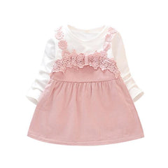 Floral Pattern Long Sleeve Dress Kids