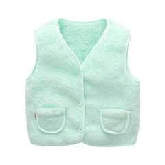 Waistcoat Jacket Solid Print Baby Outerwear