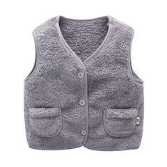 Waistcoat Jacket Solid Print Baby Outerwear