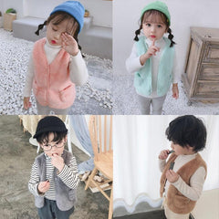 Waistcoat Jacket Solid Print Baby Outerwear