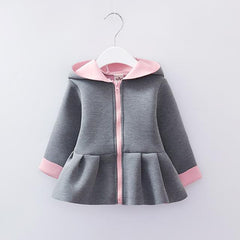 Baby Girls Coat Cute Rabbit with Hoodie