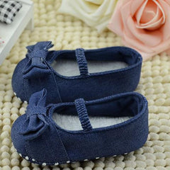 Bowknot Denim First Walkers Shoes