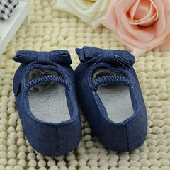 Bowknot Denim First Walkers Shoes