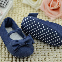 Bowknot Denim First Walkers Shoes